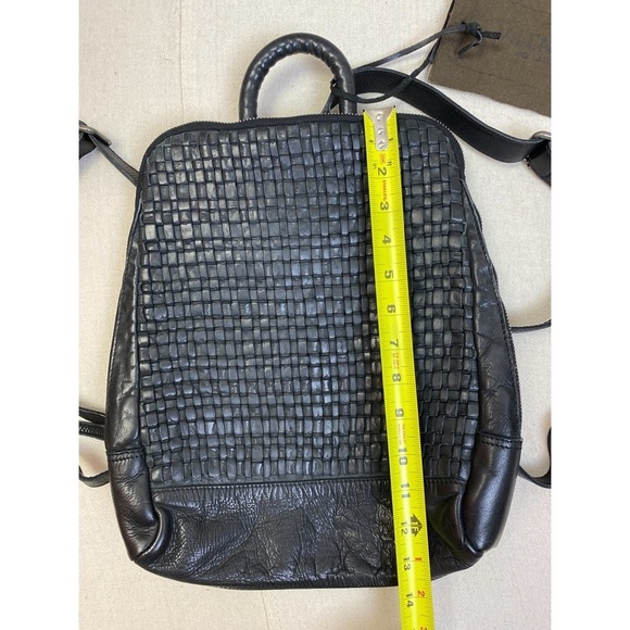 Valencia  Holland Black Woven Basketweave Washed Leather TK48 Backpack main image 5